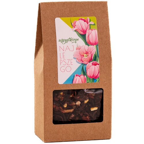 Wszystkiego Najlepszego w opakowaniu z okienkiem (tulipany) - 50g. / szt.