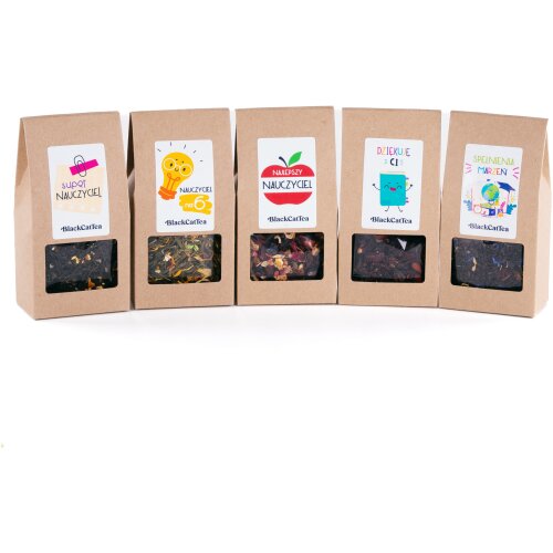 Zestaw prezentowy 5 Herbat dla Nauczycieli (5x50g) - w opakowaniu z okienkiem. / szt.
